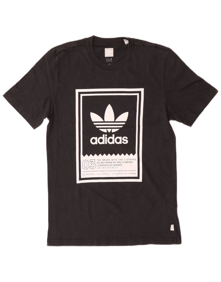 ADIDAS Camiseta gráfica para hombre Top Pequeño Algodón negro