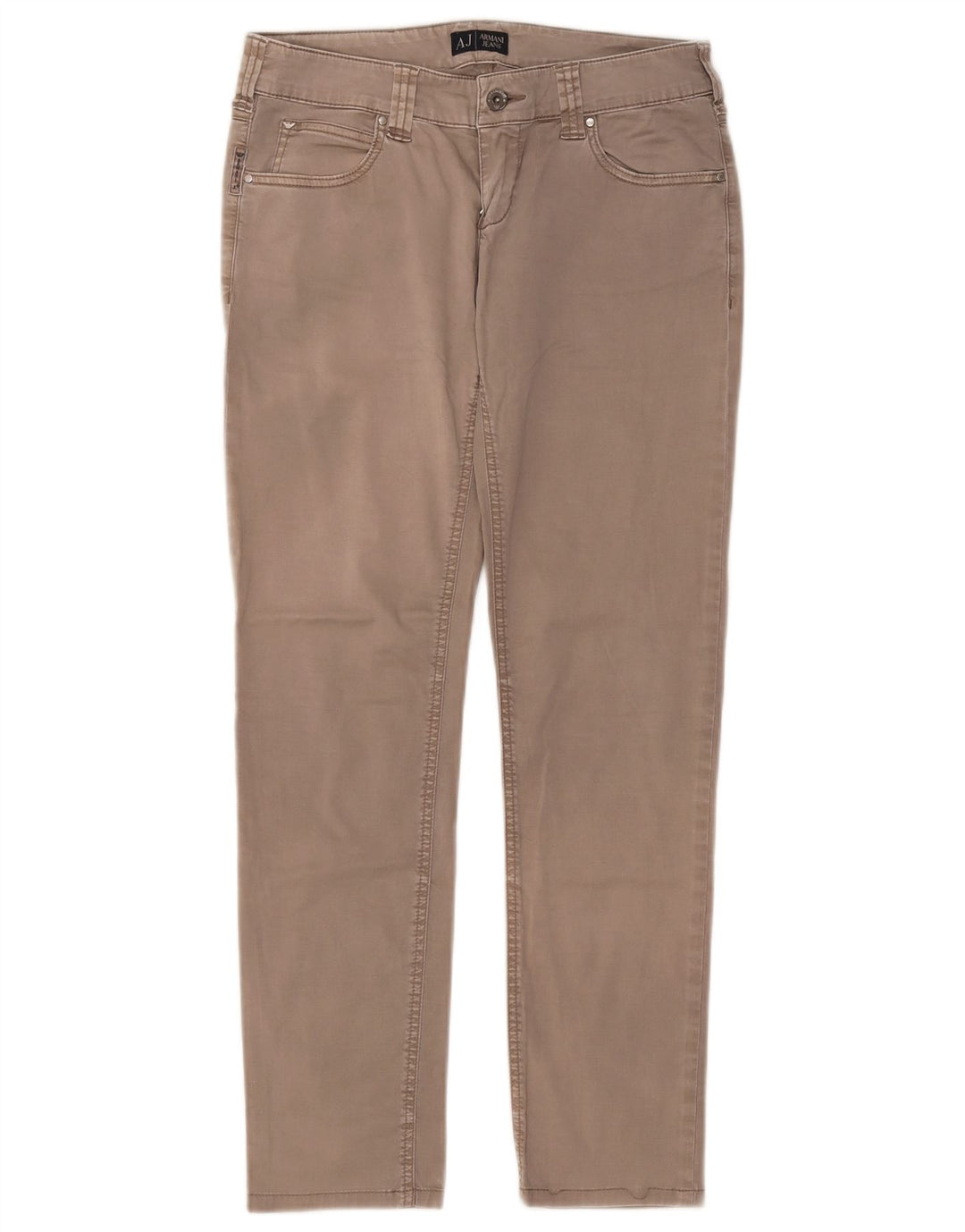 Armani Mujer Pantalones Casuales Slim W27 L28 Gris