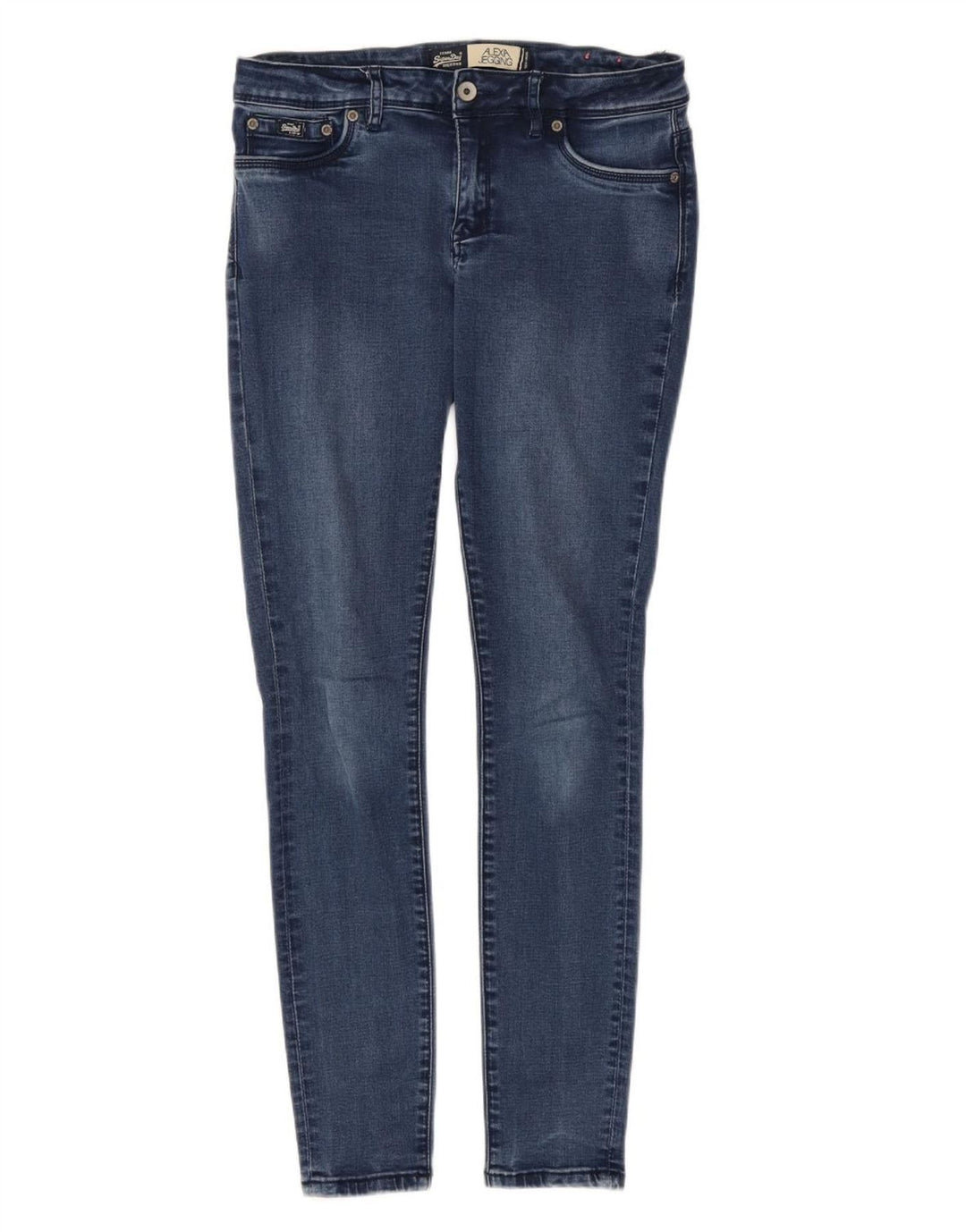 SUPERDRY Vaqueros ajustados Alexia Jegging para mujer W30 L32 Algodón azul