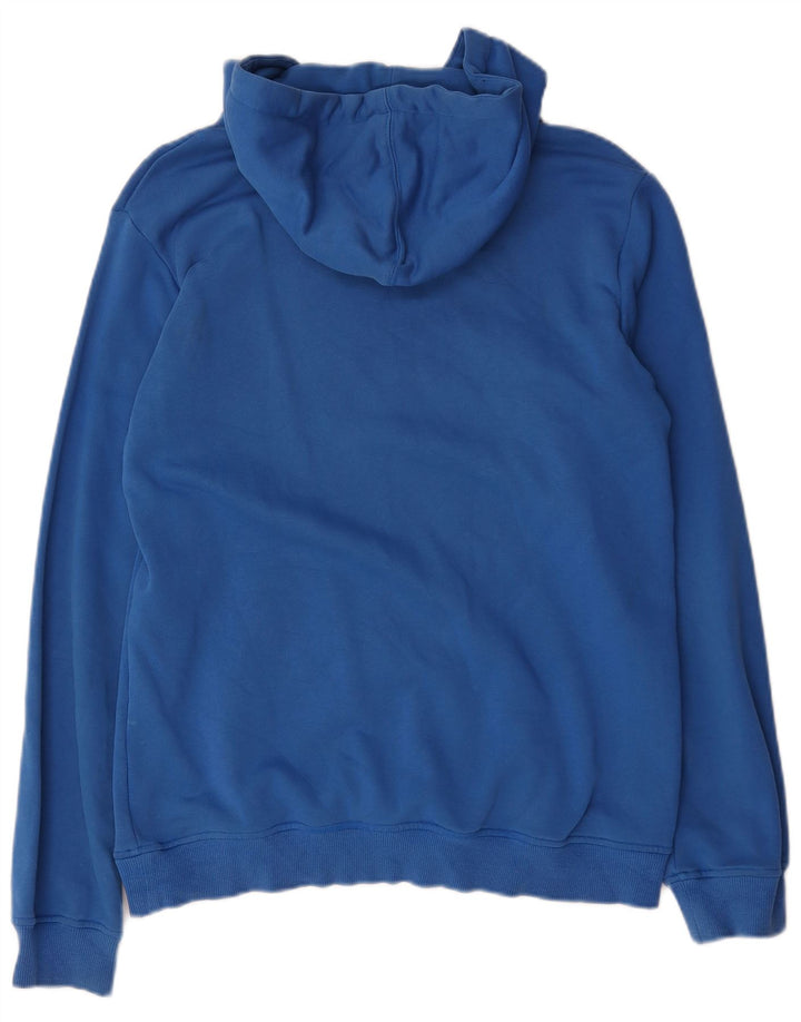 Adidas Hombre Sudadera Con Capucha Gráfica Jersey De Algodón Azul Medio
