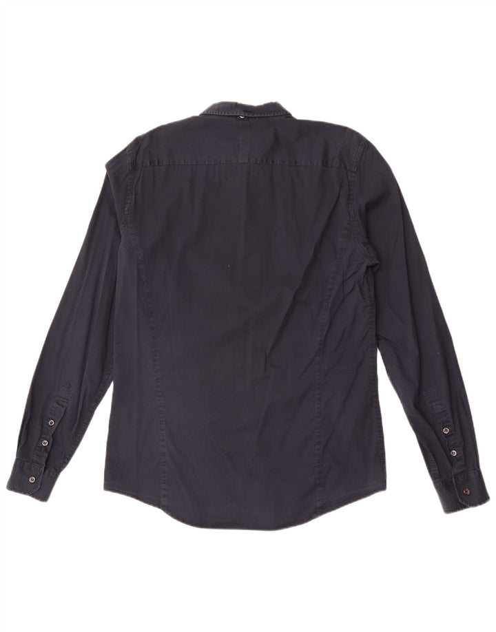 Camisa Gas Hombre Grande Azul Marino