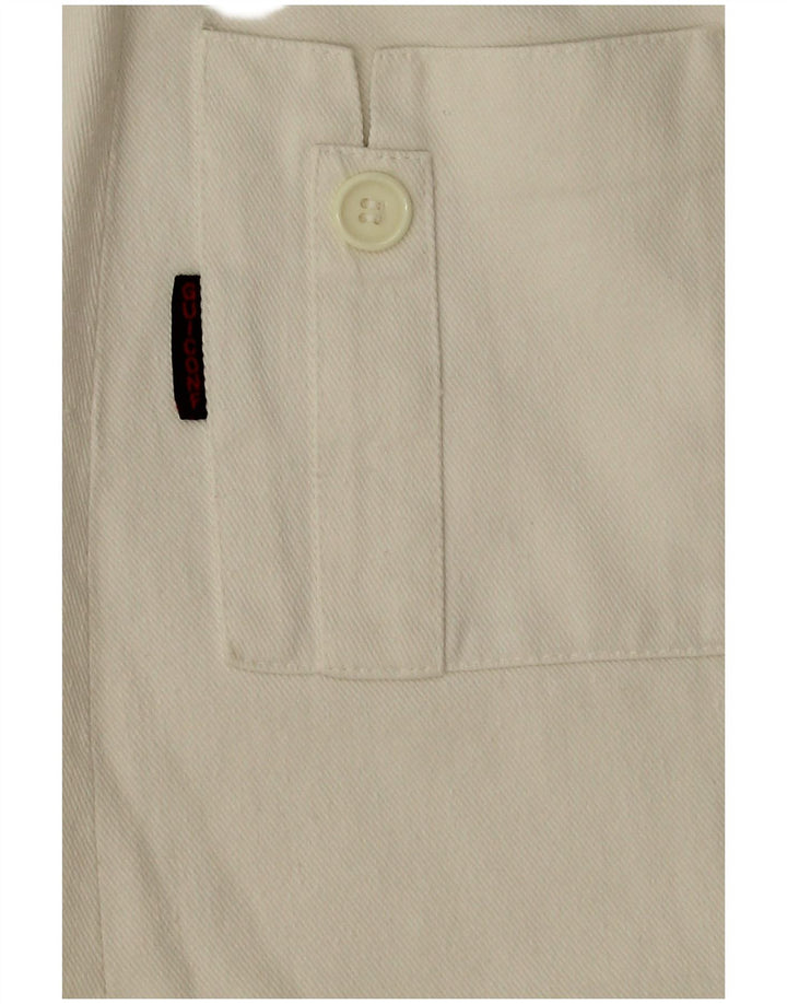 Falda vaquera vintage para mujer W24 XS blanco