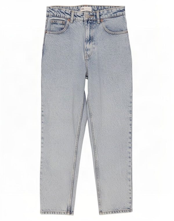 Zara Jeans De Cintura Alta Para Mujer EU 36 XS W26 L27 Algodón Azul