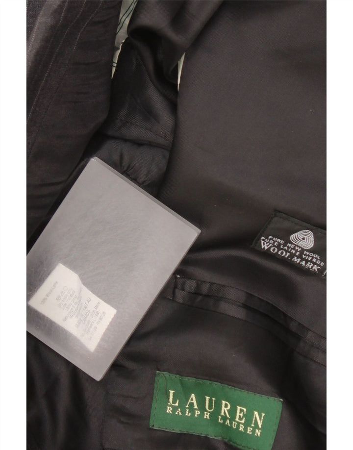 Ralph Lauren Chaqueta Blazer de 2 Botones para Hombre UK 44 XL Lana Gris a Rayas