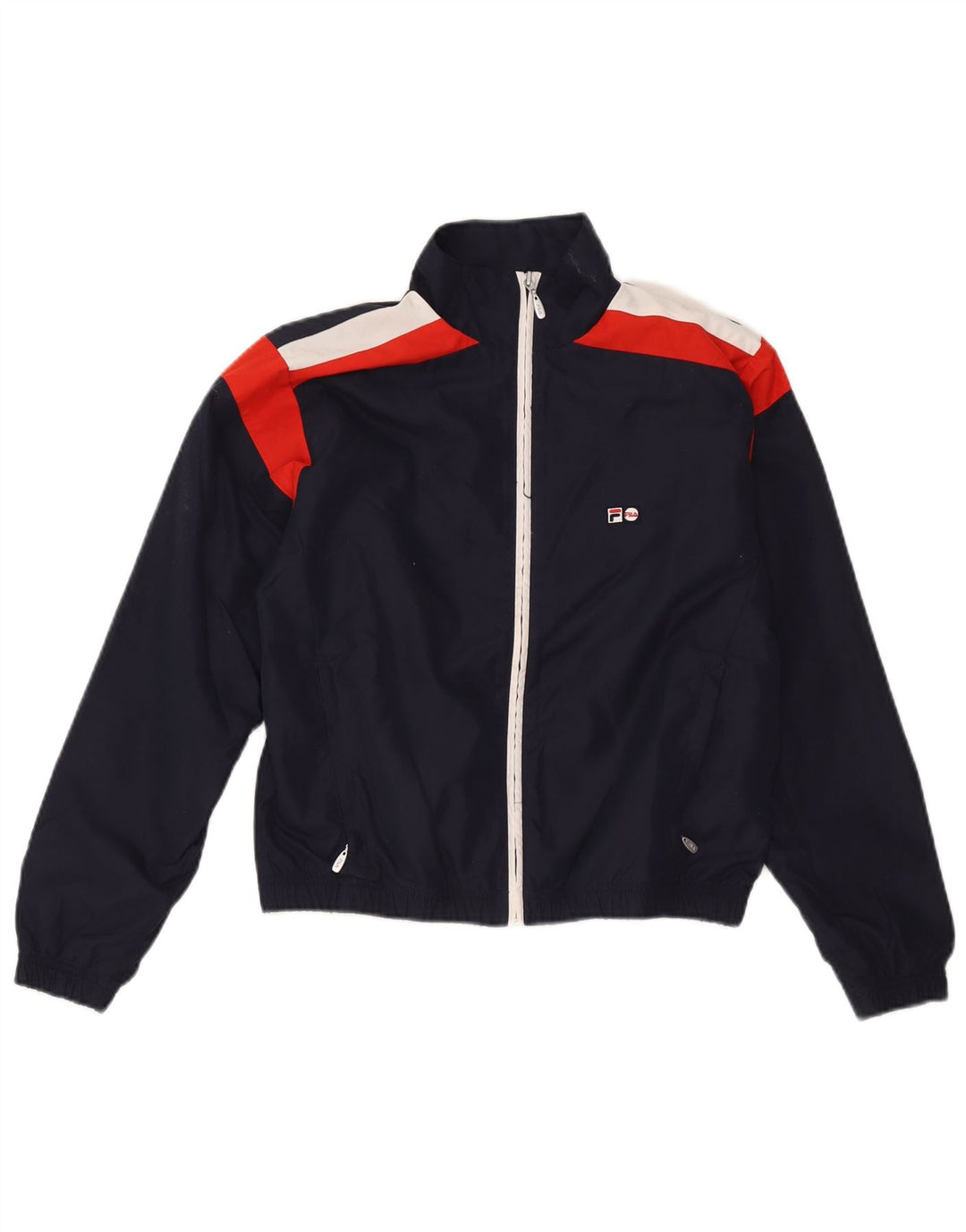 Fila Chaqueta de chándal para mujer UK 10 Small Azul marino Colorblock