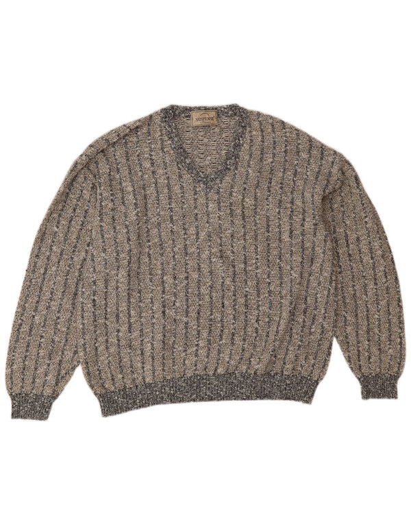 Suspense - Jersey con cuello en V para hombre, talla XL, rayas azules