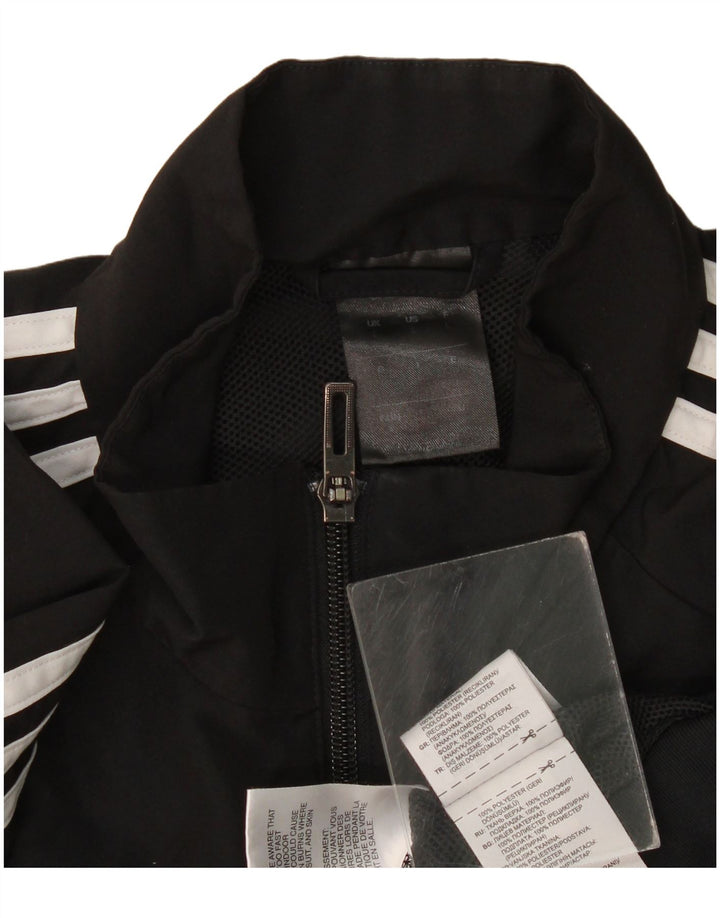 Adidas Mens Climalite Chándal Top Chaqueta Grande Negro Poliéster