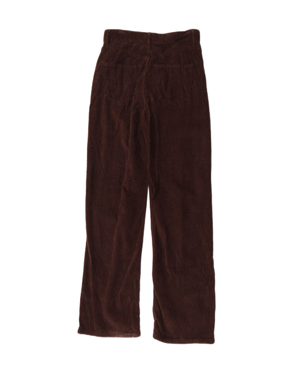 Zara Mujer Pantalones Rectos De Pana EU 38 Small W28 L31 Marrón