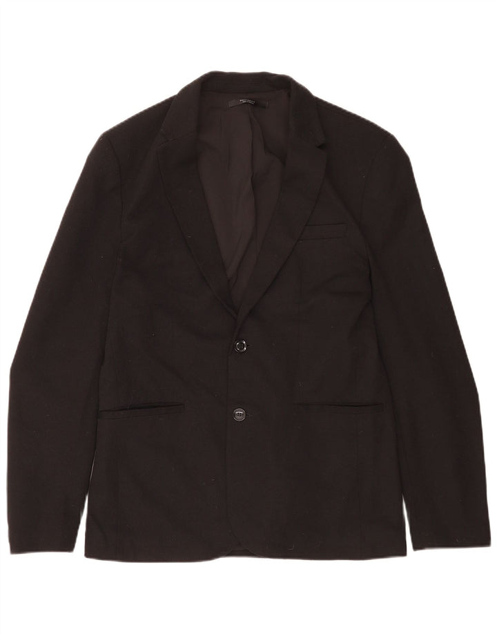 Zara Chaqueta Blazer De 2 Botones Para Hombre UK 40 Large Black