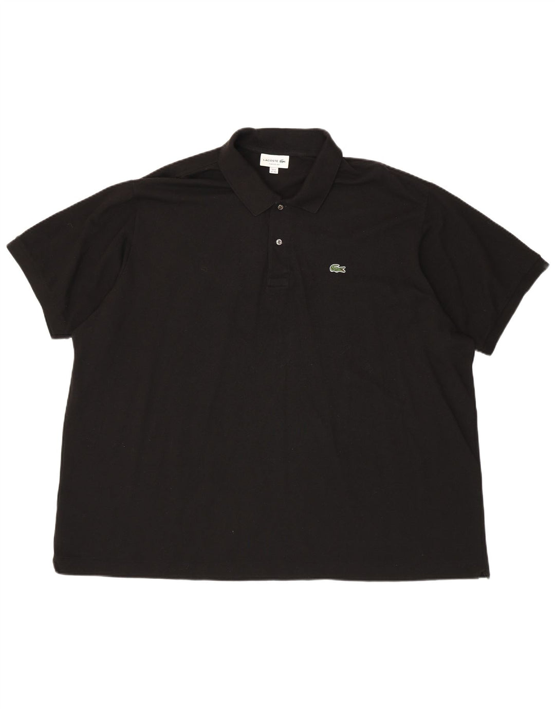 LACOSTE Polo de ajuste clásico para hombre talla 10 5XL algodón negro