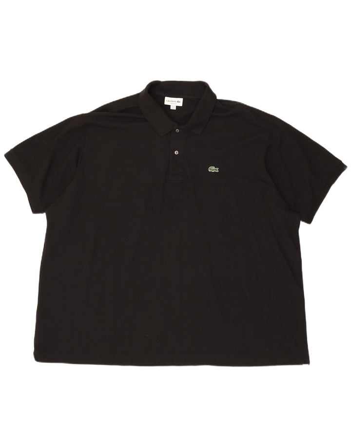 LACOSTE Polo de ajuste clásico para hombre talla 10 5XL algodón negro