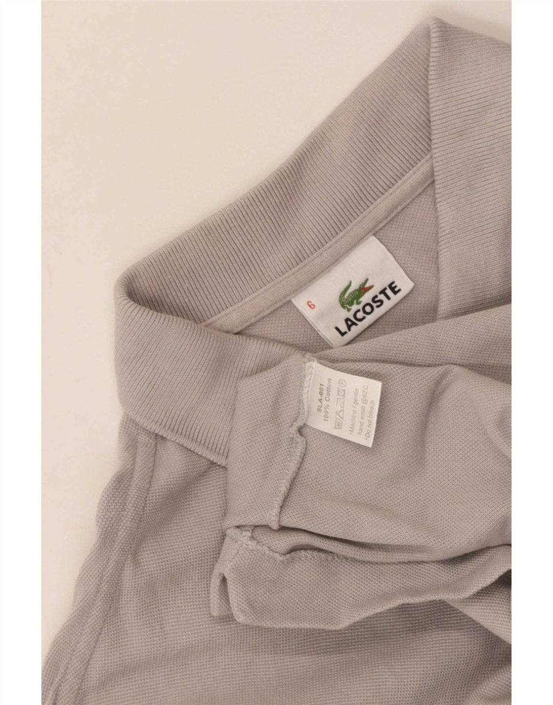 Polo Lacoste Hombre Talla 6 XL Algodón Gris