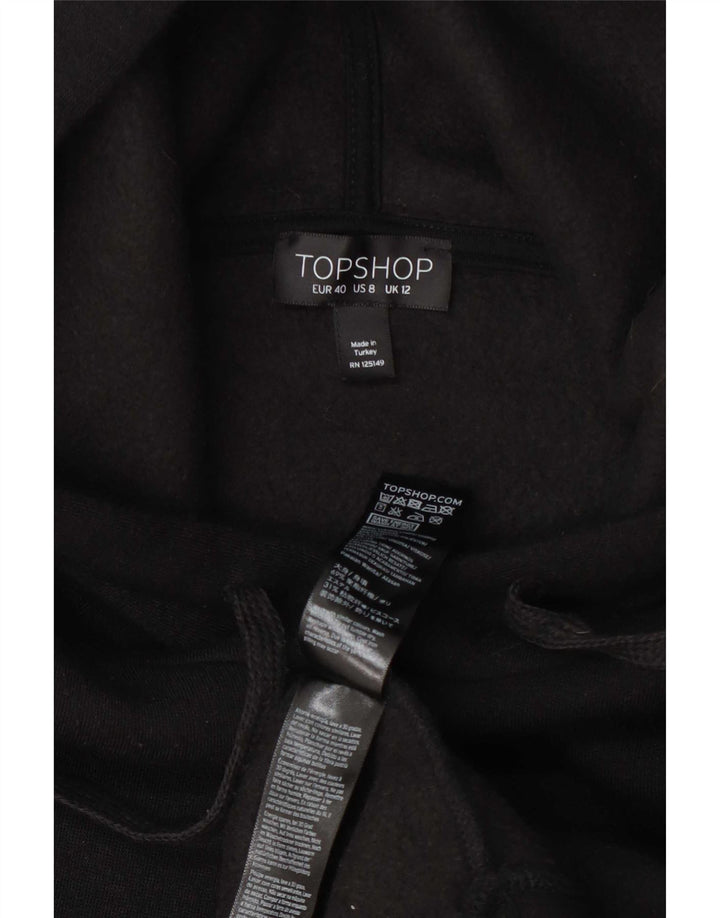 Topshop Jersey con capucha para mujer UK 40 Mediano Poliéster negro