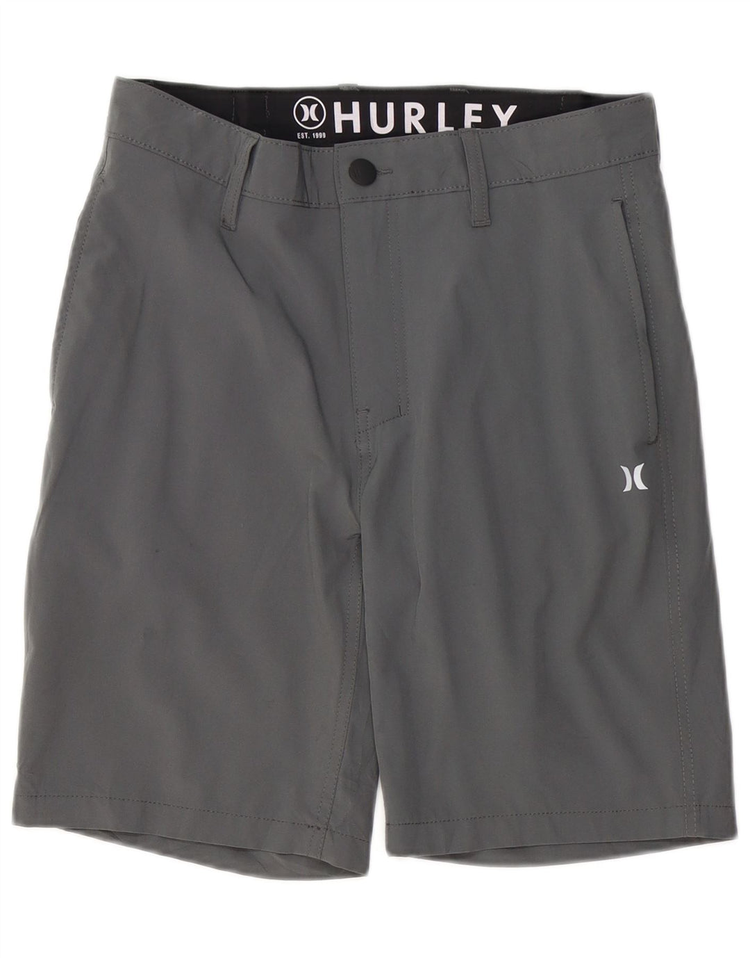HURLEY Pantalones cortos chinos para hombre W30 Poliéster gris medio