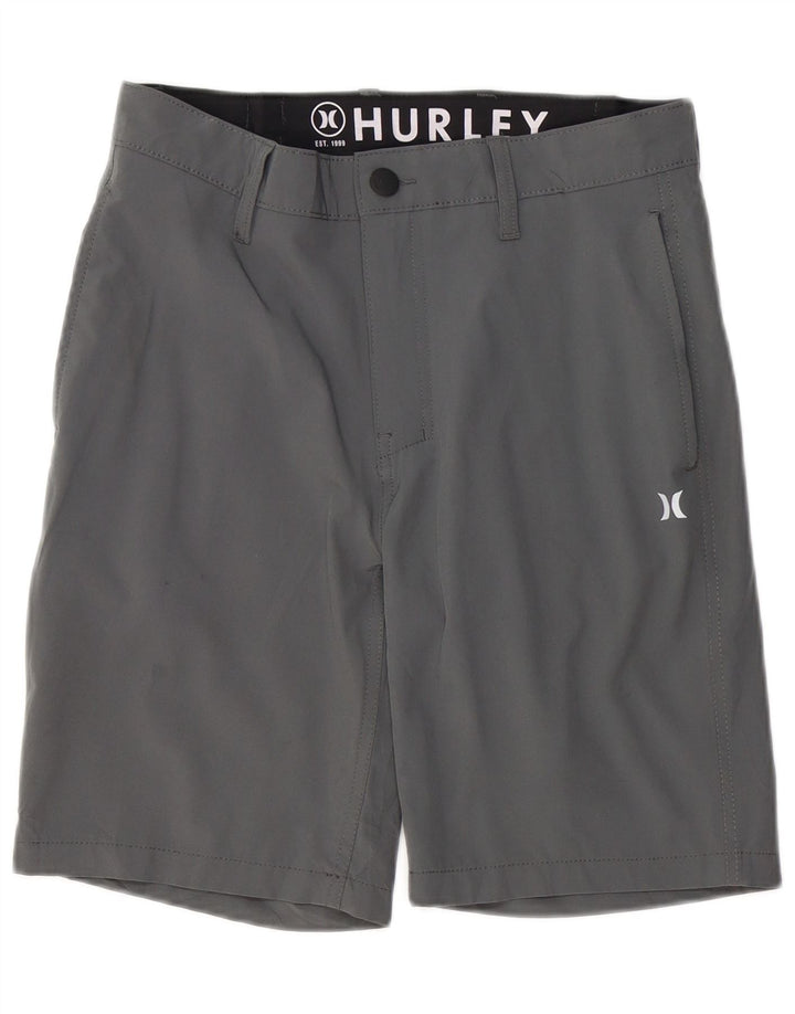 HURLEY Pantalones cortos chinos para hombre W30 Poliéster gris medio
