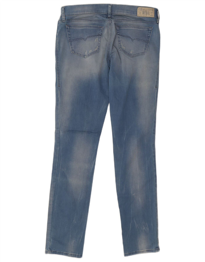 Diesel Mujer Grupee Vaqueros Slim Desgastados W28 L32 Algodón Azul