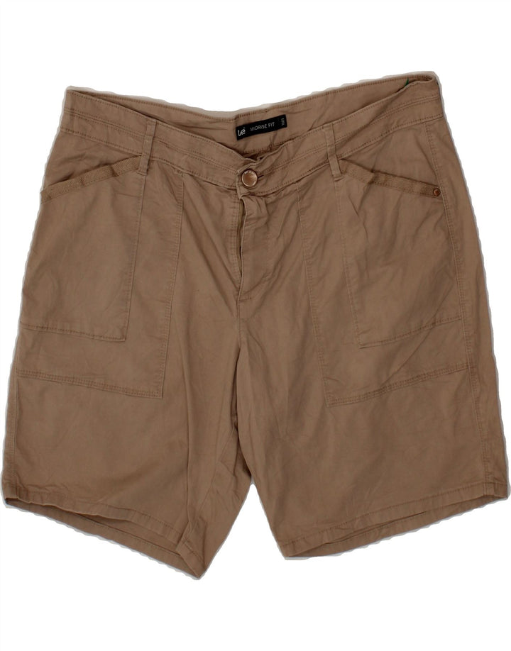 LEE Womens Mid Rise Casual Shorts W34 Large Brown Vintage Lee and Second-Hand Lee from Messina Hembry 