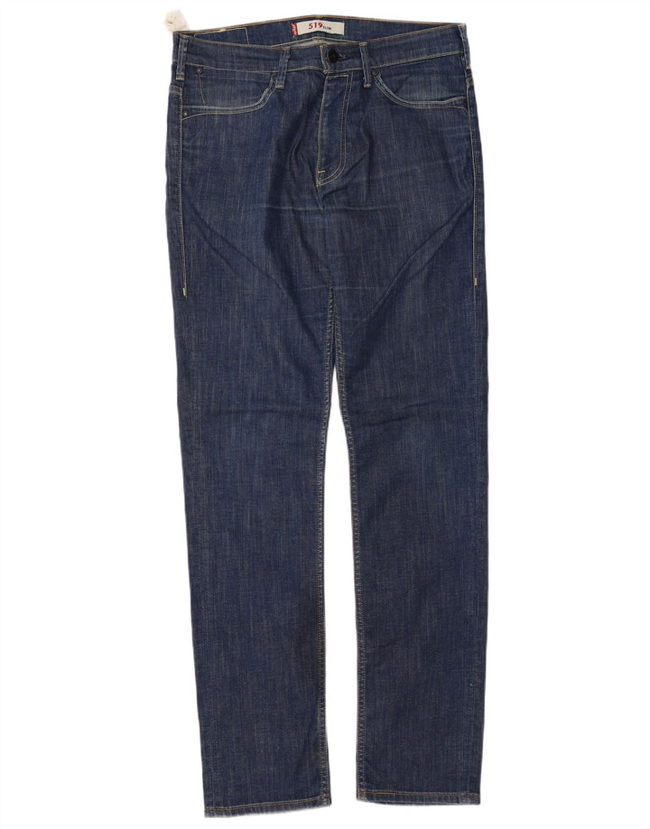 Levi's Hombre 519 Slim Jeans W34 L34 Algodón Azul