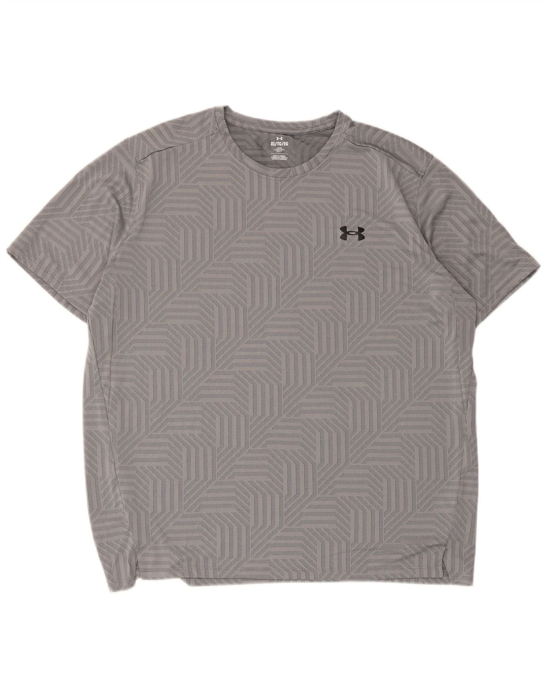 Camiseta Under Armour Hombre Top XL Gris Geométrico