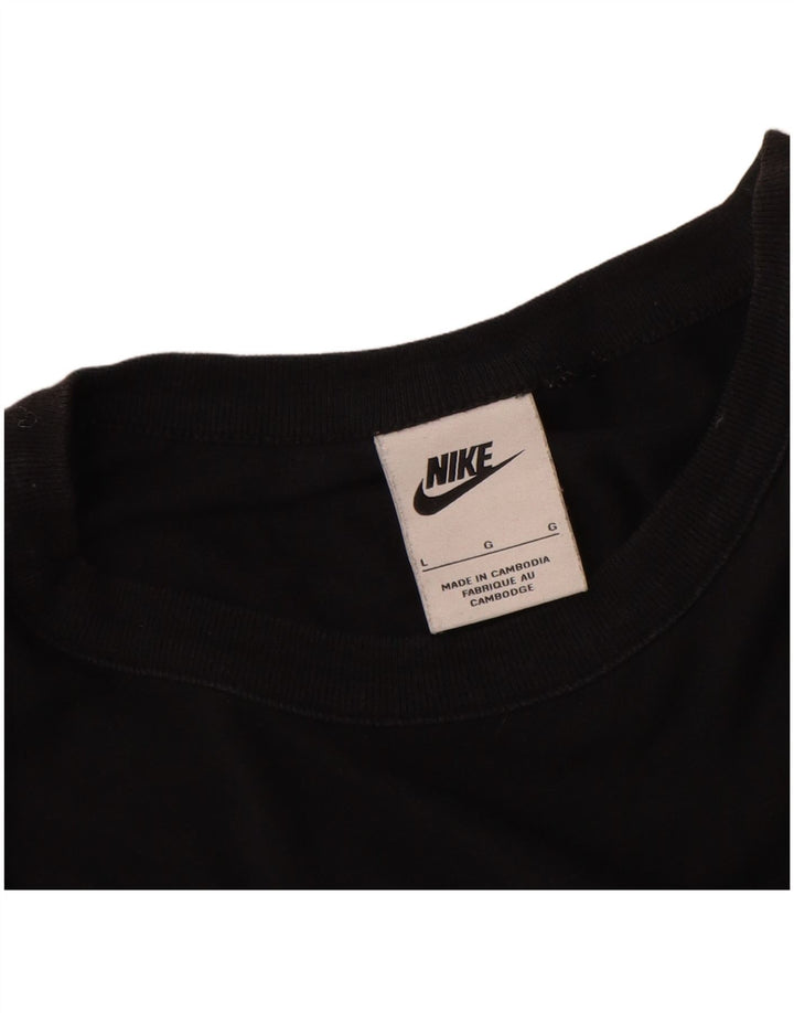Nike - Camiseta gráfica para hombre, talla grande, algodón negro