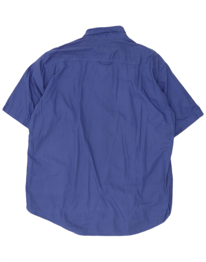 Levi's Camisa de manga corta para hombre, talla grande, azul