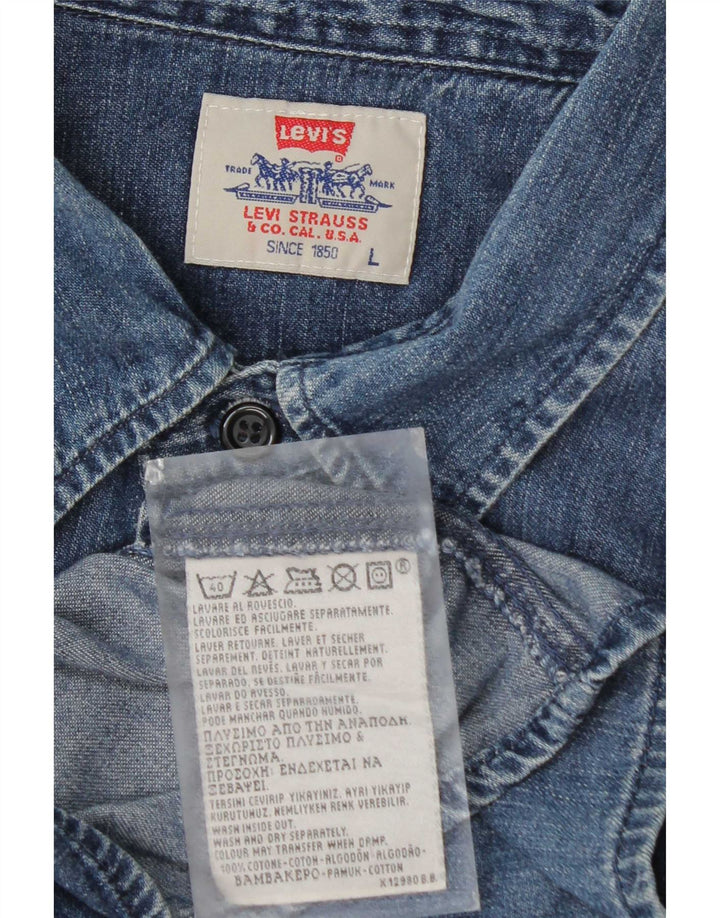 Camisa vaquera Levi's para hombre de algodón azul grande