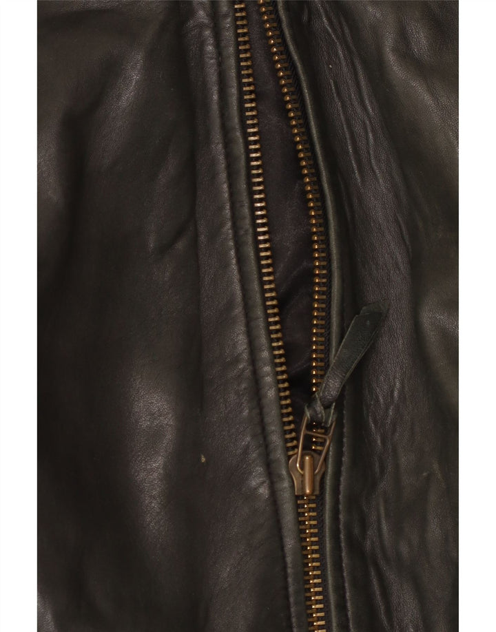 Rosner Chaqueta de cuero gráfica para mujer IT 56 3XL Cuero negro