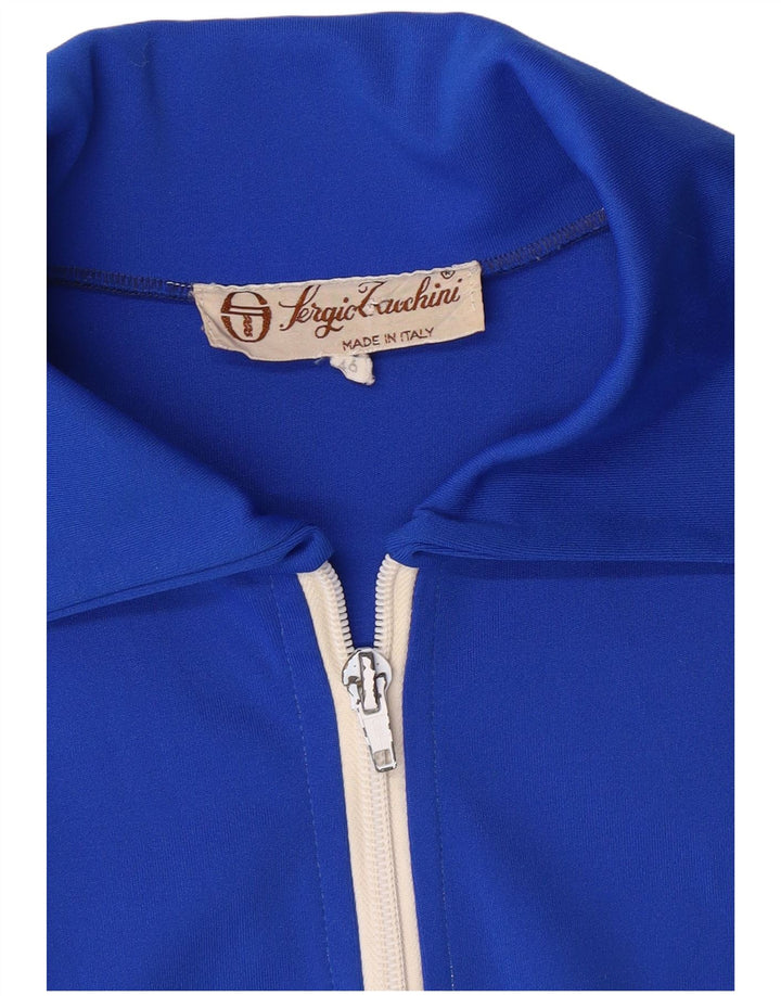 SERGIO TACCHINI Hombres Vintage Chándal Top Chaqueta IT 46 Pequeño Azul 80s