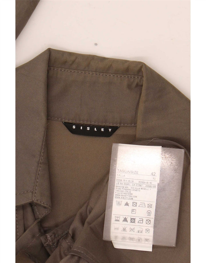 Gabardina Sisley Mujer IT 42 Algodón Caqui Medio
