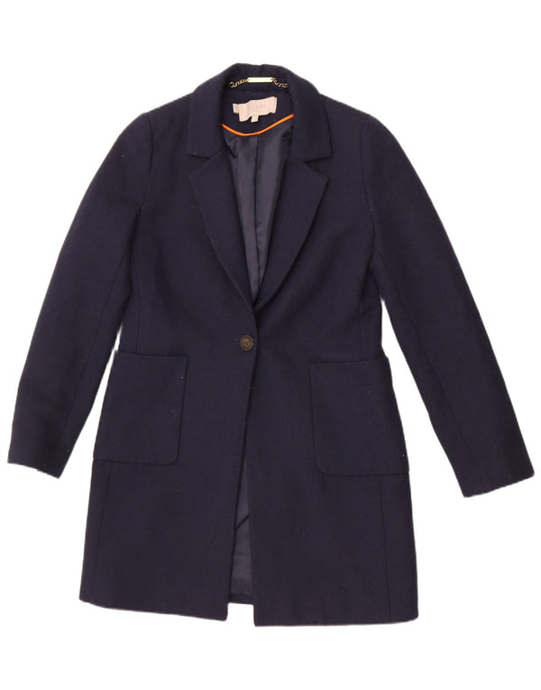 Hobbs Chaqueta tipo blazer larga con 1 botón para mujer UK 8 Small Poliéster azul marino