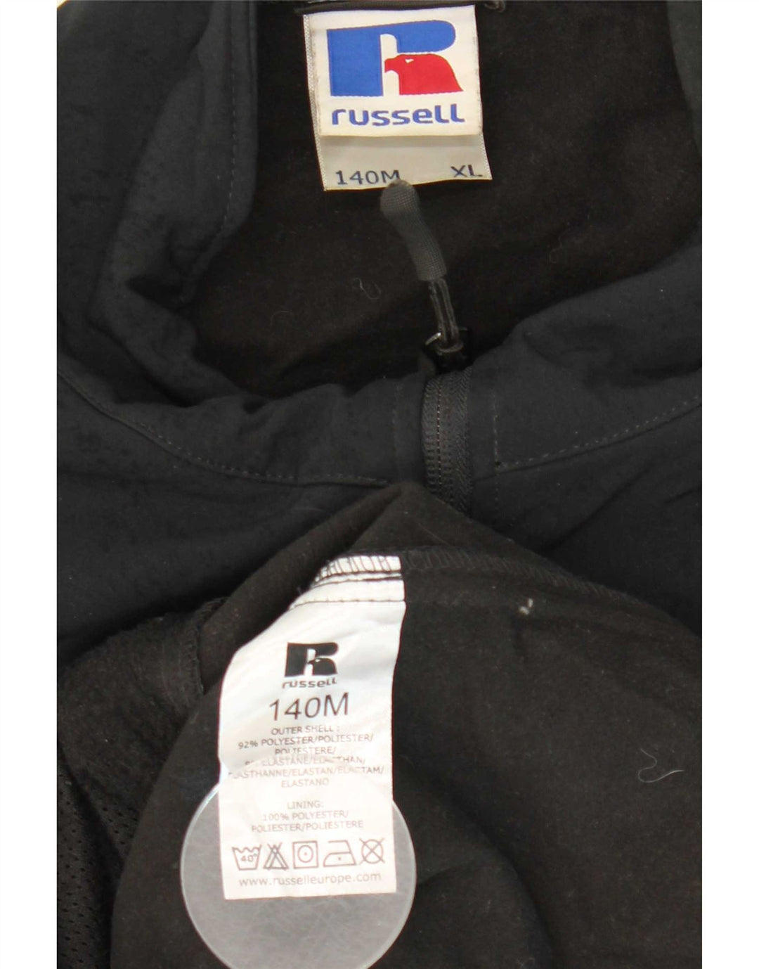 Russell Athletic Chaqueta cortavientos para hombre UK 42 XL Poliéster negro