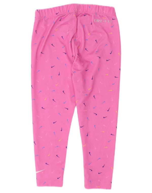 Nike Leggings Dri Fit Graphic para niñas 3-4 años XS Rosa Poliéster