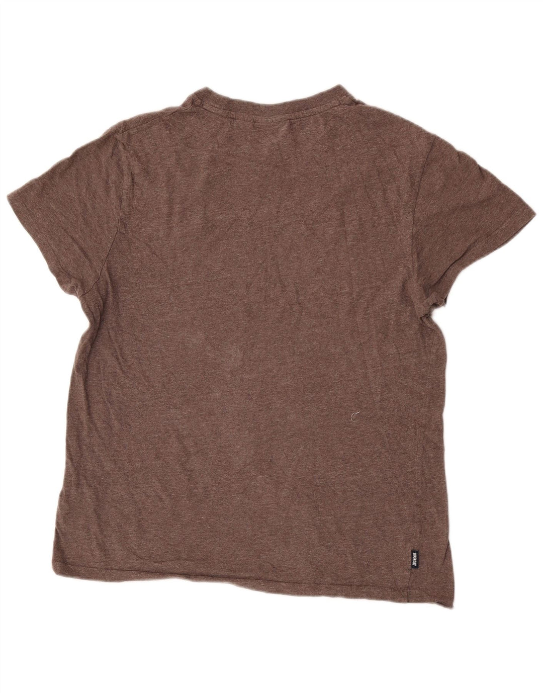 Superdry Hombre Camiseta Top XL Algodón Marrón