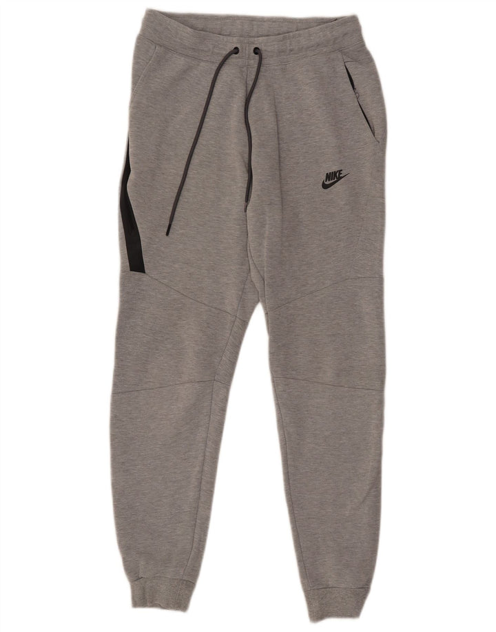 Nike - Pantalones de chándal para hombre, talla pequeña, algodón moteado gris