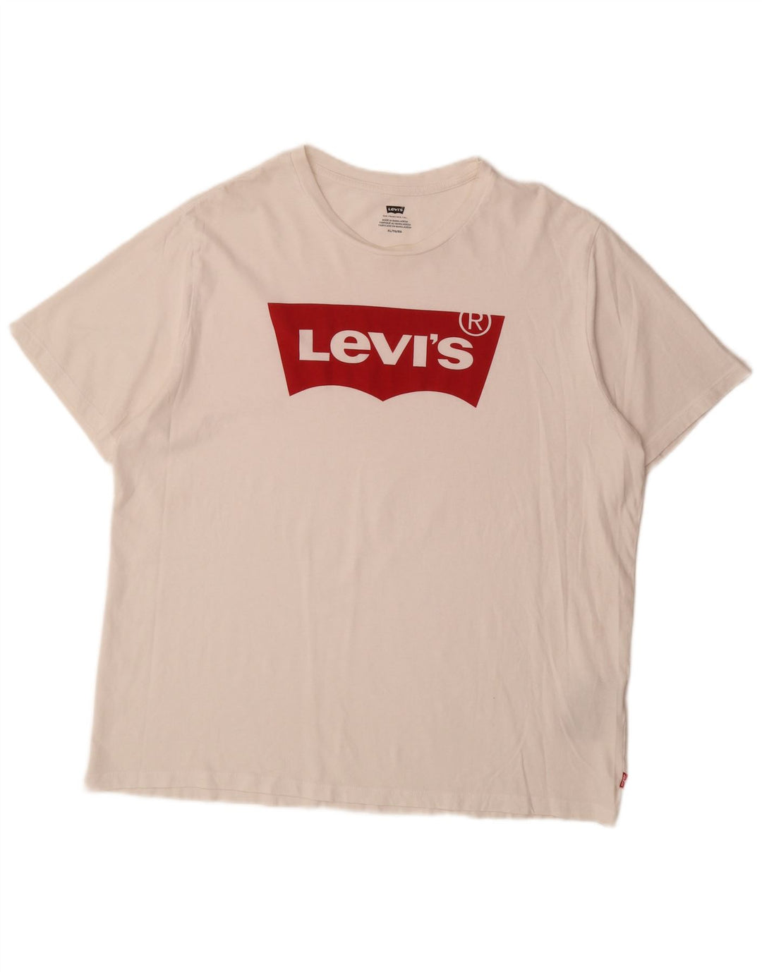 LEVI'S Camiseta gráfica para hombre Top XL Algodón blanco
