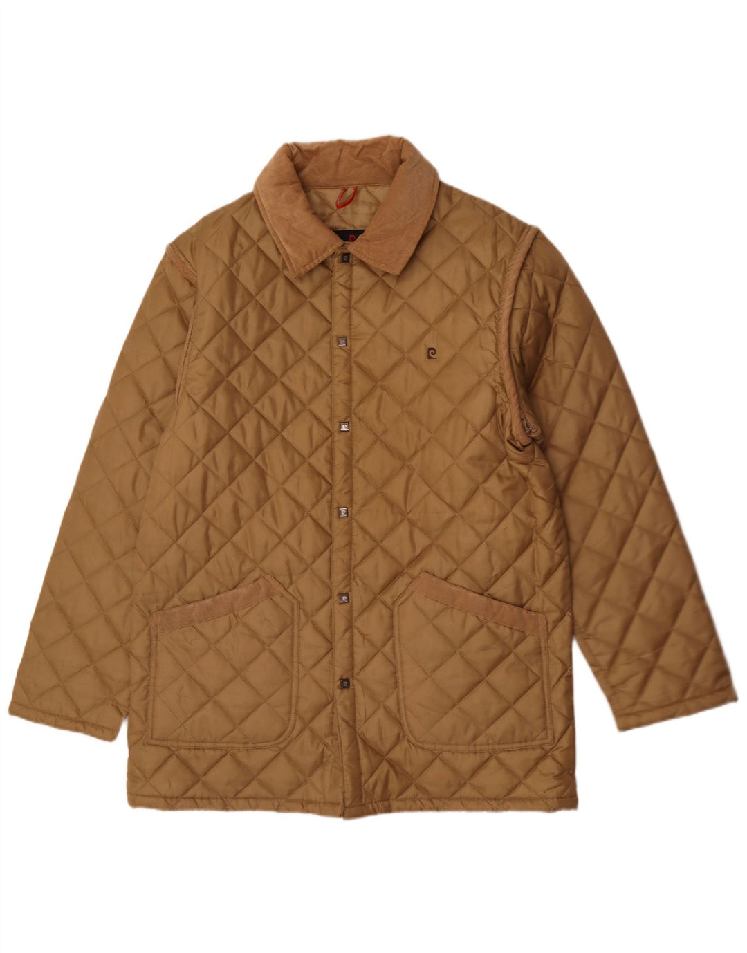 Pierre Cardin Chaqueta acolchada para hombre UK 40 Grande Poliéster beige
