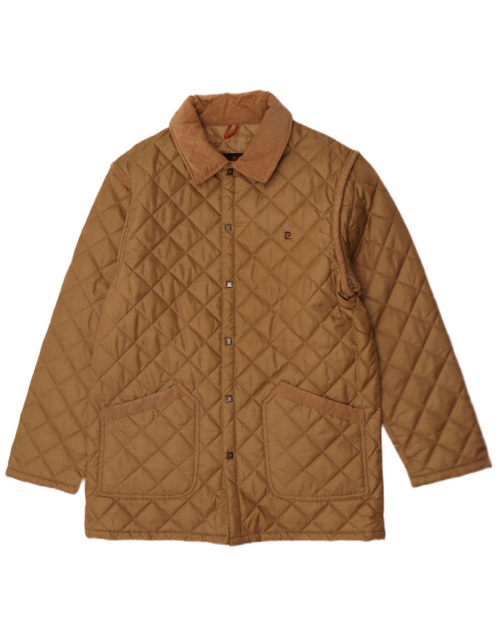 Pierre Cardin Chaqueta acolchada para hombre UK 40 Grande Poliéster beige