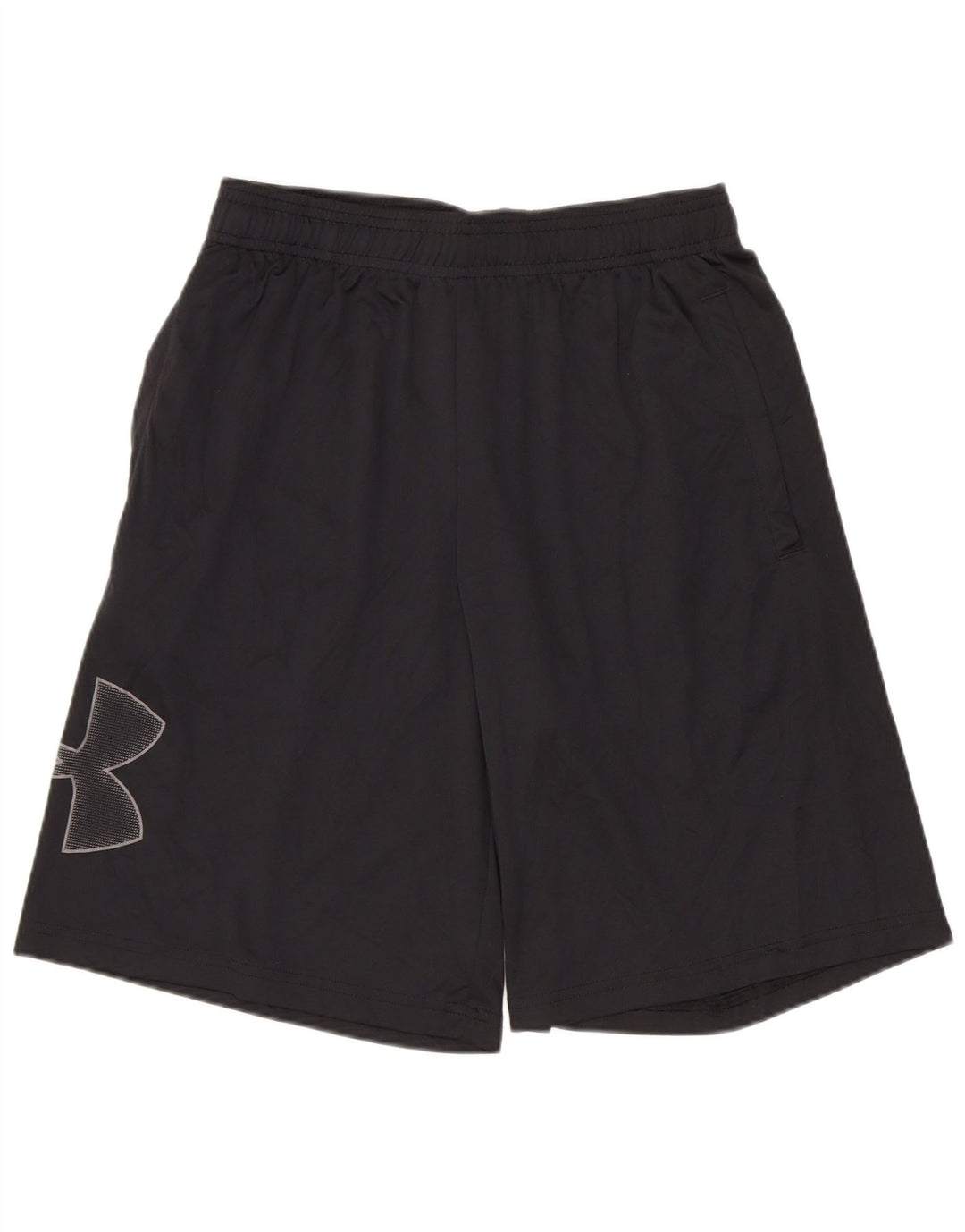 UNDER ARMOUR Pantalones cortos deportivos con estampado Heat Gear para hombre, poliéster negro pequeño