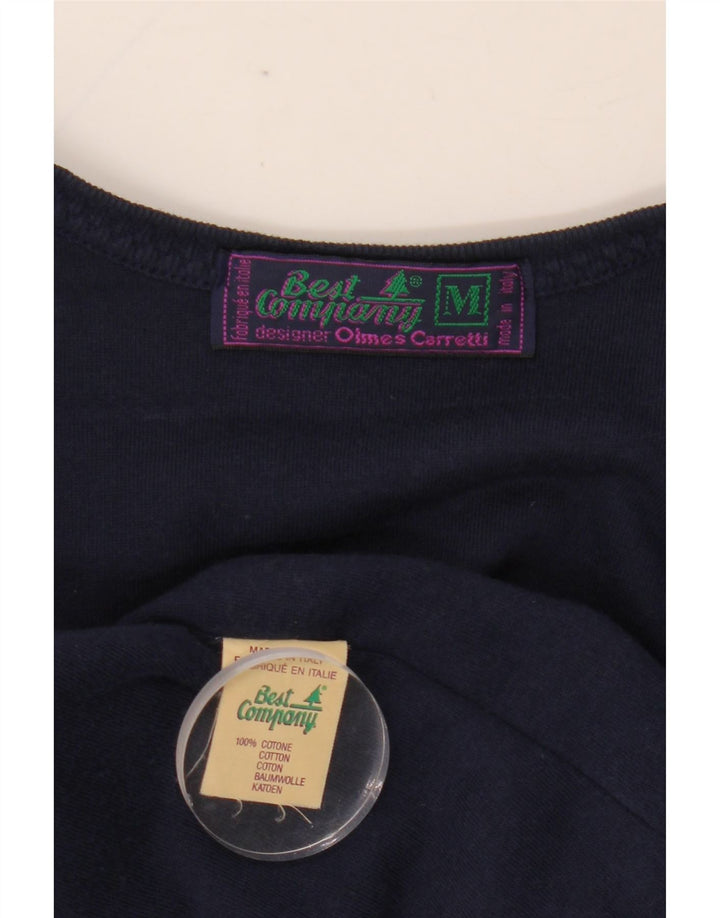 BEST COMPANY Top corto tipo cárdigan para mujer UK 40 Medio azul marino floral