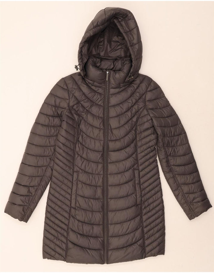 MICHAEL KORS Womens Hooded Padded Coat UK 10 Small Grey Nylon Vintage Michael Kors and Second-Hand Michael Kors from Messina Hembry 
