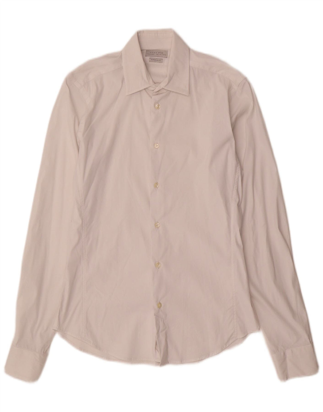 Zara Hombre Camisa Super Slim Fit Pequeña Blanca