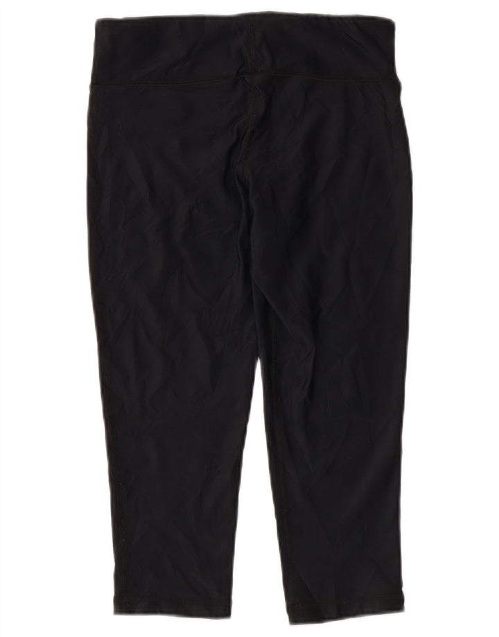 UNDER ARMOUR Leggings Capri Heat Gear para Mujer Reino Unido 8 Pequeño Poliéster Negro
