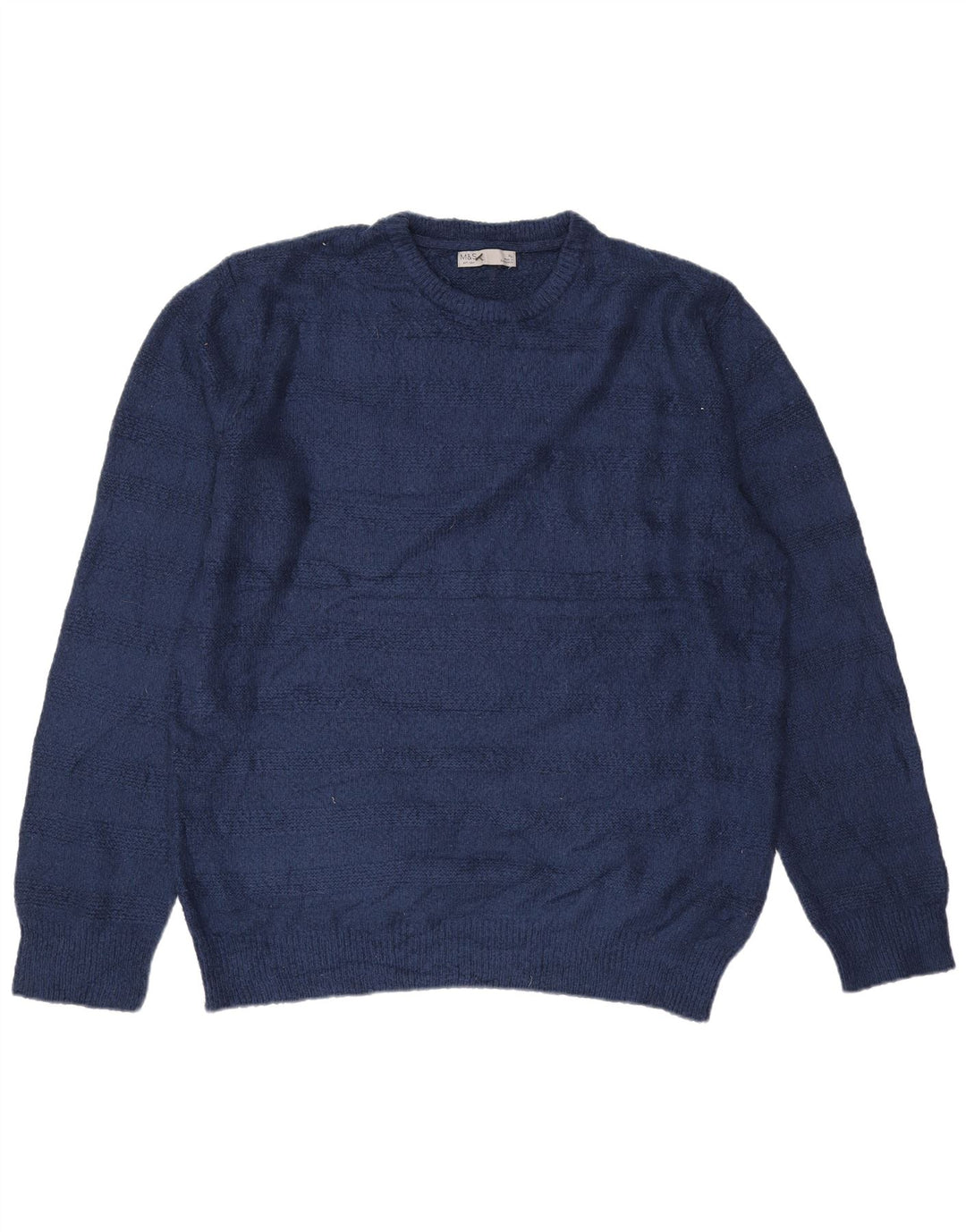 Marks & Spencer Jersey de cuello redondo para hombre XL Azul marino