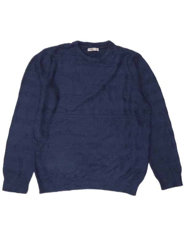 Marks & Spencer Jersey de cuello redondo para hombre XL Azul marino