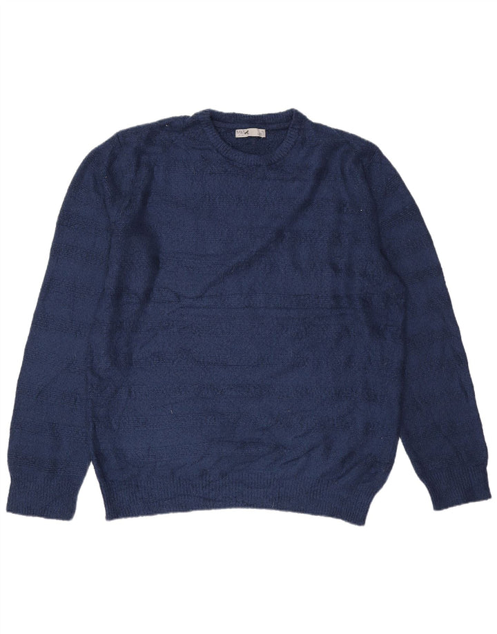 Marks & Spencer Jersey de cuello redondo para hombre XL Azul marino