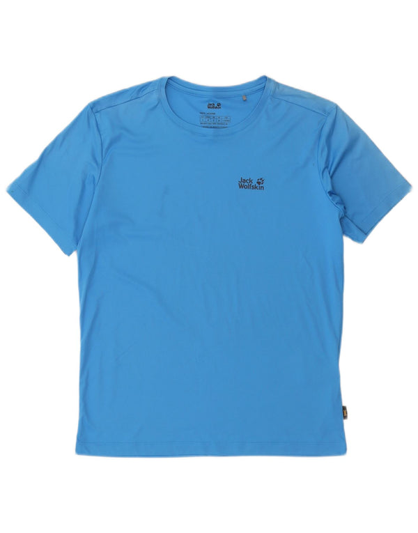 Jack Wolfskin Camiseta para hombre Top UK 38 Small Azul Poliéster