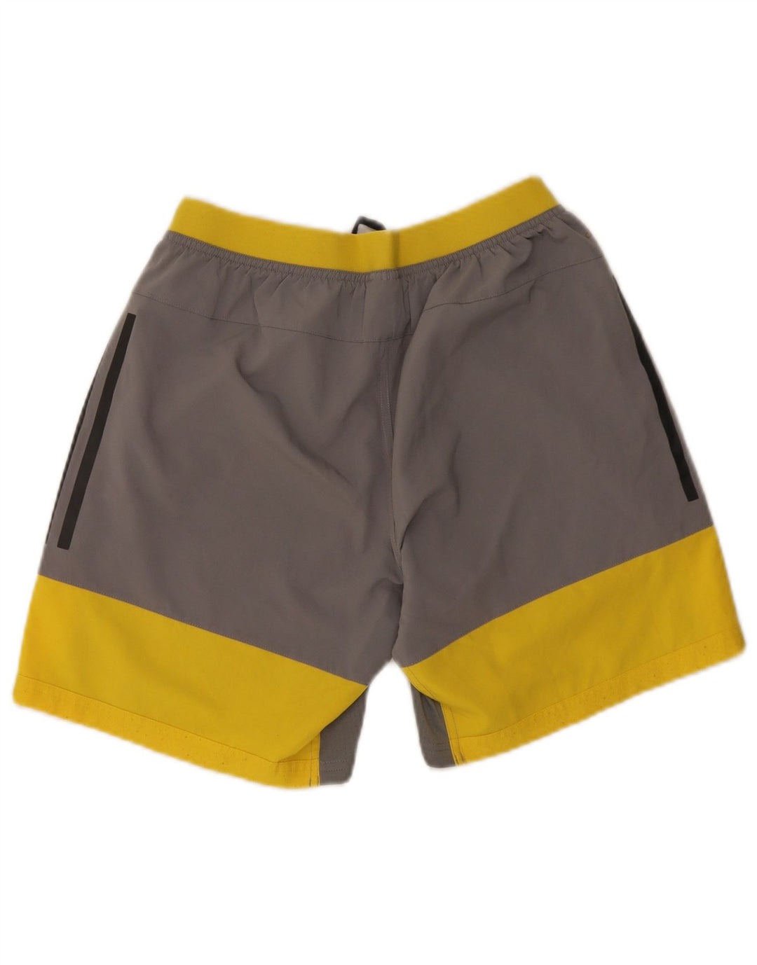 Adidas - Pantalones cortos deportivos para hombre, poliéster color block, pequeño, gris