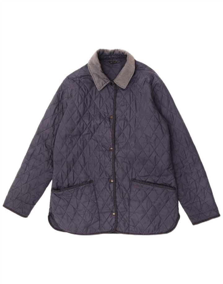 Barbour Chaqueta acolchada para mujer Reino Unido 44 Grande Poliamida azul marino