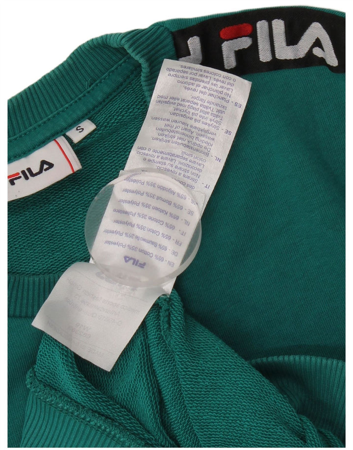 Fila Hombre Graphic Sudadera Jumper Small Algodón Verde