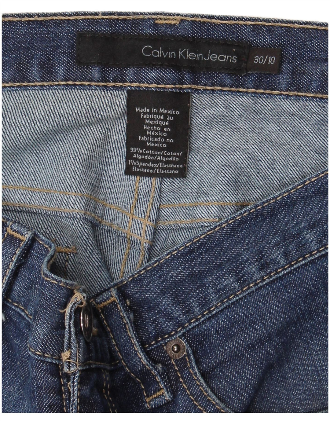 CALVIN KLEIN Vaqueros Bootcut para Mujer US 10 Grande W30 L32 Algodón Azul